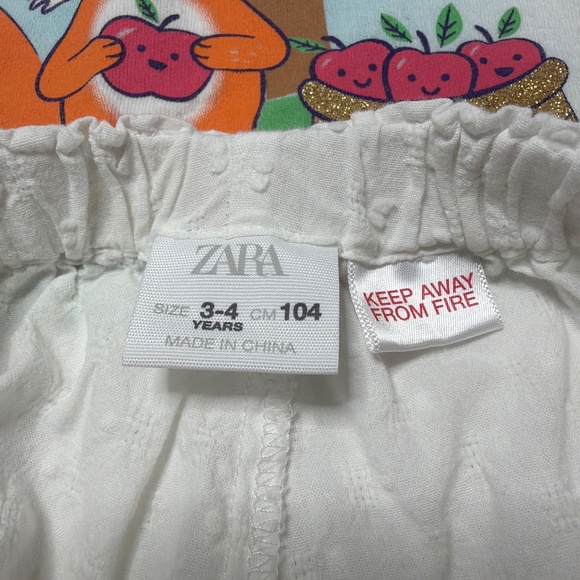 Zara Embroidered Short and Childs Place Tee 3T - Picture 5 of 5